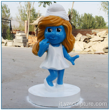 Statua di Smurfs di dimensione di vita della vetroresina in vendita